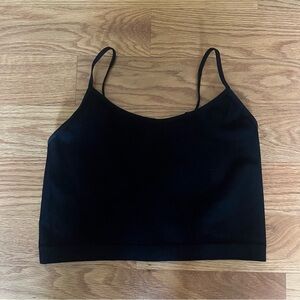 Wild Fable black cropped tank Medium EUC adjustable straps